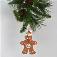 6'' FAUX GINGERBREAD COOKIE W/ BELL ORNAMENT