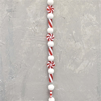 PEPPERMINT CANDY GARLAND 46.75"