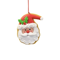 JOLLY SANTA HEAD COOKIE ORNAMENT 4.5"