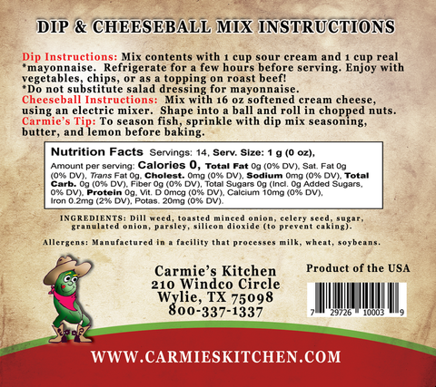 DILLIEST DILL DIP MIX