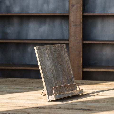 Aged Wooden Cookbook Stand