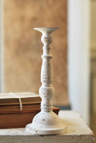 Alette Candle Holder | Cream | 11.5"