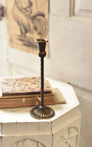 Spindletop Holder | 11.25" | Antique Brass