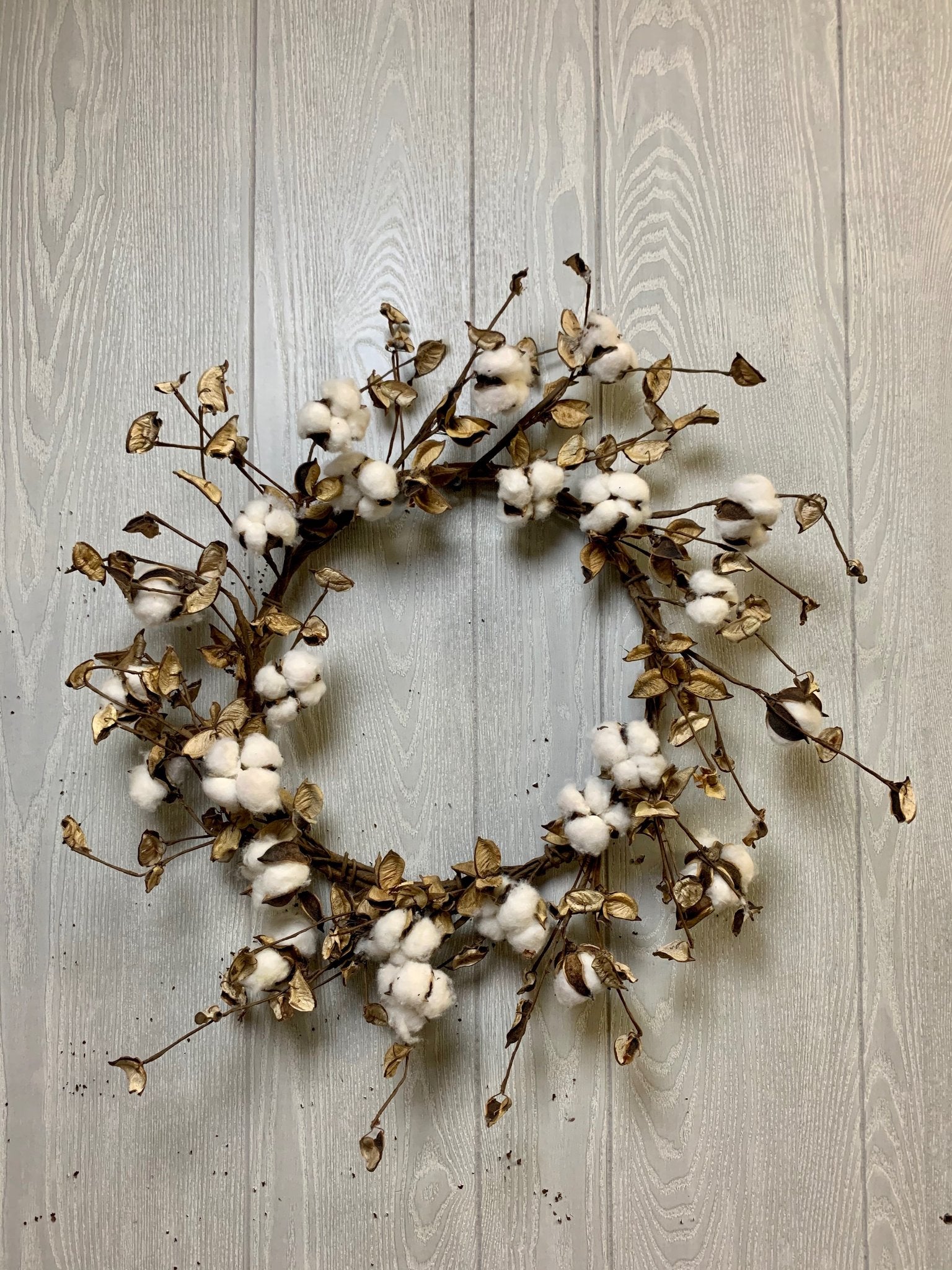 22" Cotton Wreath
