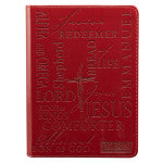 Names of Jesus Handy-sized LuxLeather Journal in Burgundy