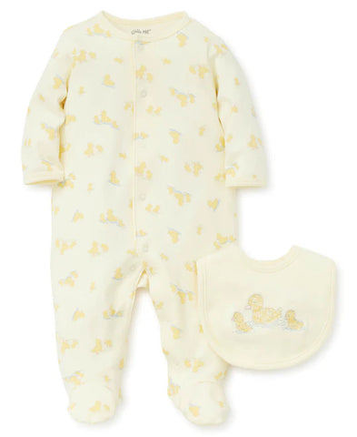 Little Ducks Footed One-Piece and Bib