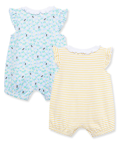 Bee Blossoms 2-Pack Rompers