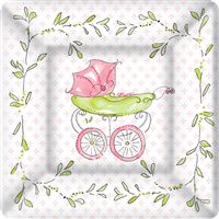 Pink Baby Carriage Plates