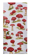 Garden Gnomes Mushroom Dual Purpose Terry Towel