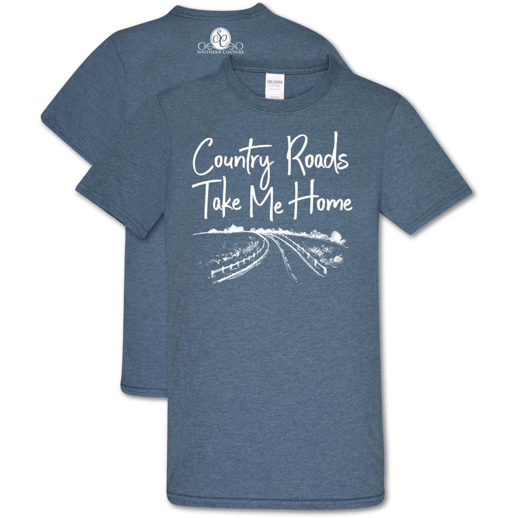 SC Soft Country Roads Front Print - Heather Indigo