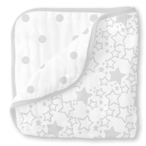 Muslin Luxe Blanket - Starshine, Sterling