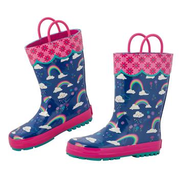 Rainbow Rain Boots