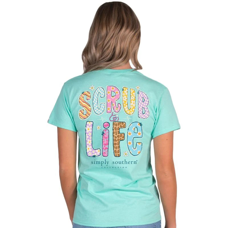 SIMPLY SOUTHERN SCRUB LIFE NURSE T-SHIRT