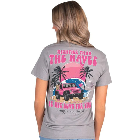 SIMPLY SOUTHERN MIGHTIER THAN THE WAVES T-SHIRT