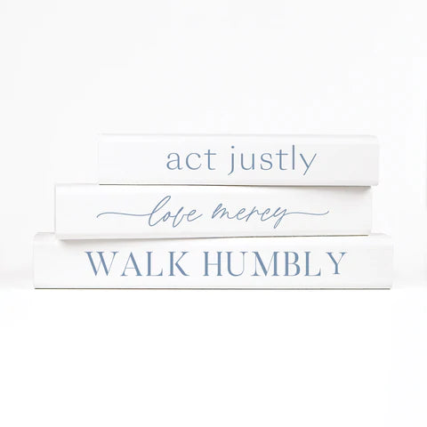 ACT JUSTLY LOVE MERCY WALK HUMBLY STAGGERED STICK SIGN