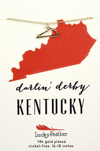Lucky Feather State Necklace