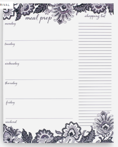 Meal Planner with Magnet Java Navy & White
