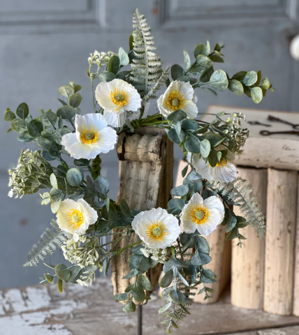 Alabaster Poppy Candle Ring