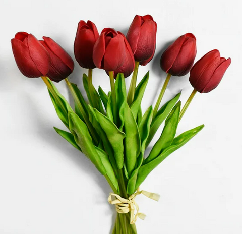 9 RED TULIP BUNCH