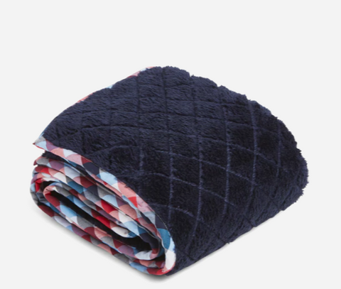Solid Throw Blanket Fleece -Patriotic Plaid