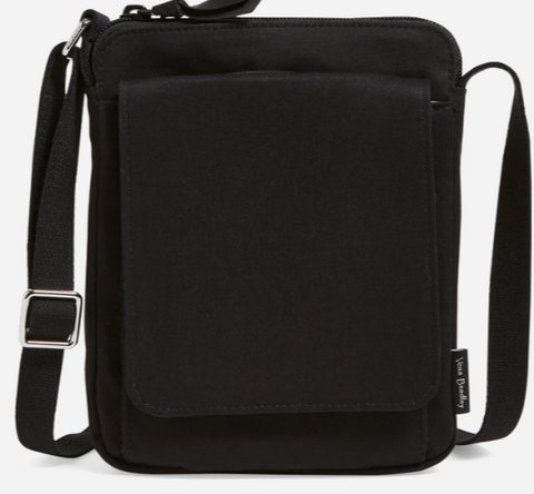 RFID Mini Hipster in Recycled Cotton-Black