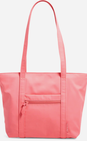 Small Vera Tote Bag in Recycled Cotton-Rouge Rose