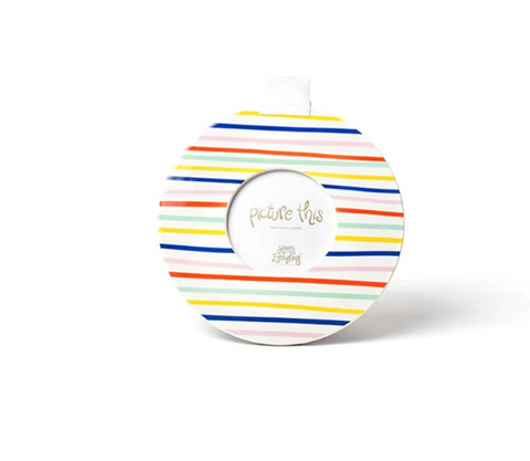 Happy Line Up Medium Stripe Mini Round Frame