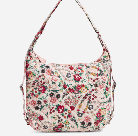 Convertible Backpack Shoulder Bag in Recycled Cotton-Prairie Paisley