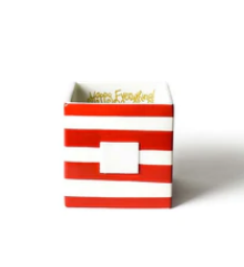 Red Stripe Mini Nesting Cube Medium