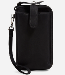 RFID Smartphone Wristlet in Recycled Cotton-Black