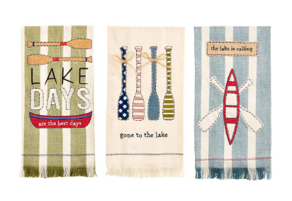 LAKE APPLIQUE TOWELS