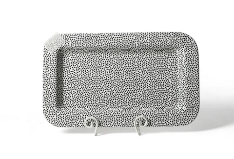 Black Small Dot Mini Rectangle Platter
