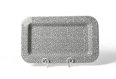 Black Small Dot Mini Rectangle Platter