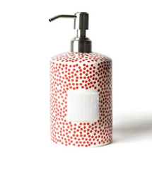 Red Small Dot Mini Cylinder Soap Pump