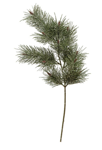 19-3/4"H Faux White Pine Spray, Frost Finish