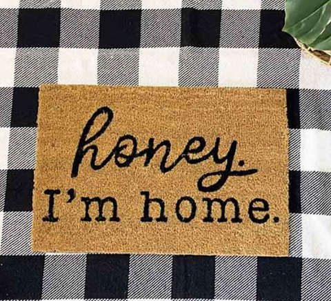 HONEY I'M HOME DOOR MAT