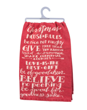 Kitchen Towel - Christmas House Rules