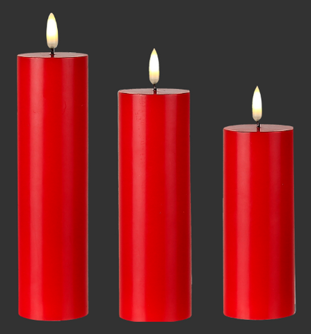 Piller Set Of 3  Candles