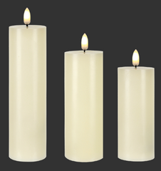 Piller Set Of 3  Candles