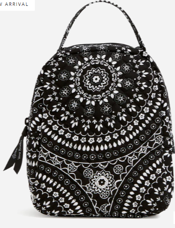 Lunch Bunch Bag Black Bandana Medallion