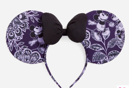 Disney Minnie Mouse Ear Headband Mickey & Minnie’s Flirty Floral Tonal