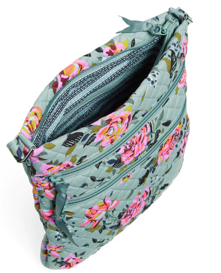 On the Go Crossbody, Vera Bradley Rosy Outlook Pattern