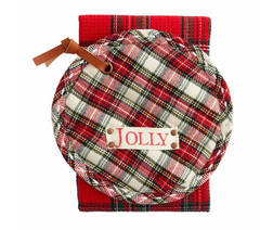 Tartan Pot Holder with Towel