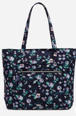 Vera Tote Bag Navy Garden