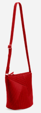 Bucket Crossbody Bag Recycled Cotton Cardinal Red