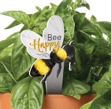 BEE HAPPY PLANT PAL GARDEN SIGN