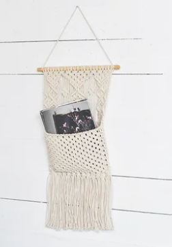 26" HANGING MACRAME W/ POCKET