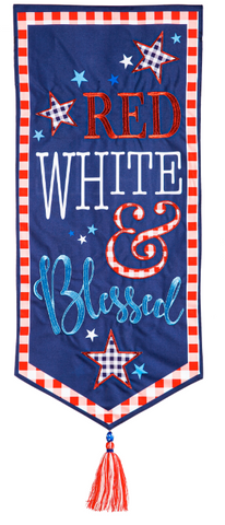 Red, White, and Blessed Everlasting Impressions Textile Décor