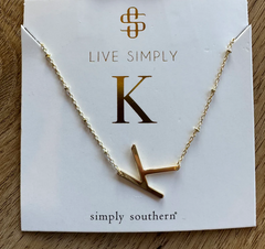 Live Simply Initial Letter Necklaces