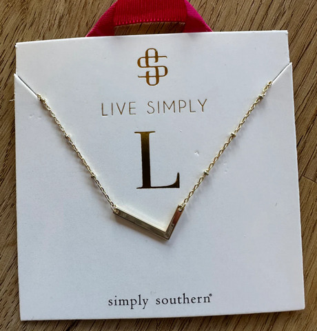 Live Simply Initial Letter Necklaces